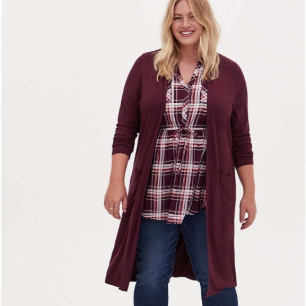 Open Front Longline Cardigan(New w/o Tags)